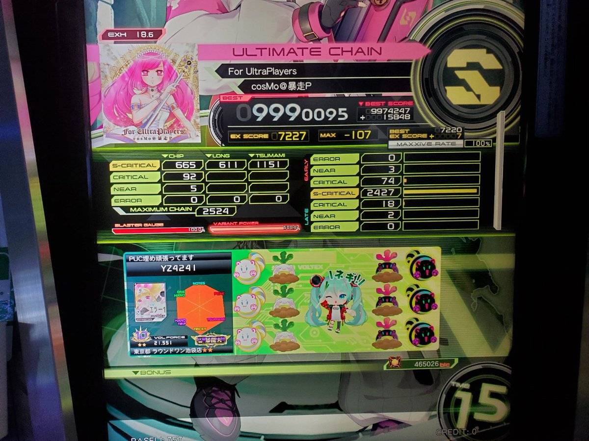 18の998乗せとか17Pとか 上手くなっているのが実感できていいね