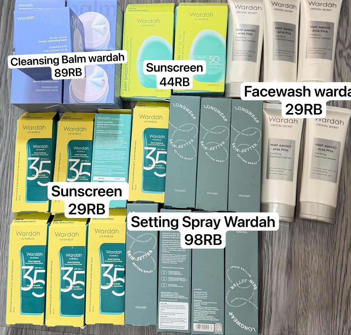 mymeanstuff's tweet photo. Hi aku wts jual skincare &amp; make up UNDERPRICE ORI 

dom Purwokerto Banyumas bisa COD langsung

✅NEW,SEGEL GARANSI ORIGINAL 100%
✅EXP MASIH LAMA JAUH

tokopedia
https://t.co/zZlRYqBKNe

tiktokshop
https://t.co/IJjCHKNvrj

#zonauang #zonaba #zonajajan
wts wardah make over dll https://t.co/lbKFhhzF8B