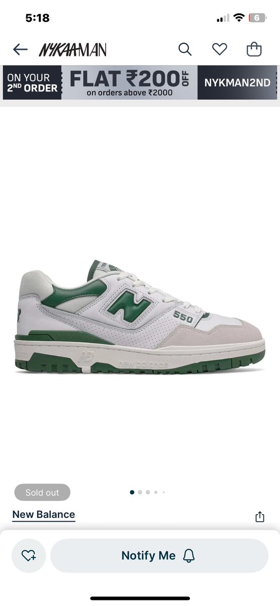 howcouldibeso's tweet photo. @NykaaMan i ordered new balance 550 shoes from the website for 8999 and the product receivedis entirely fake or second copy and the entire shoe manufacturing is different from what is displayed. Why did this happen https://t.co/u7XTbxvh2g