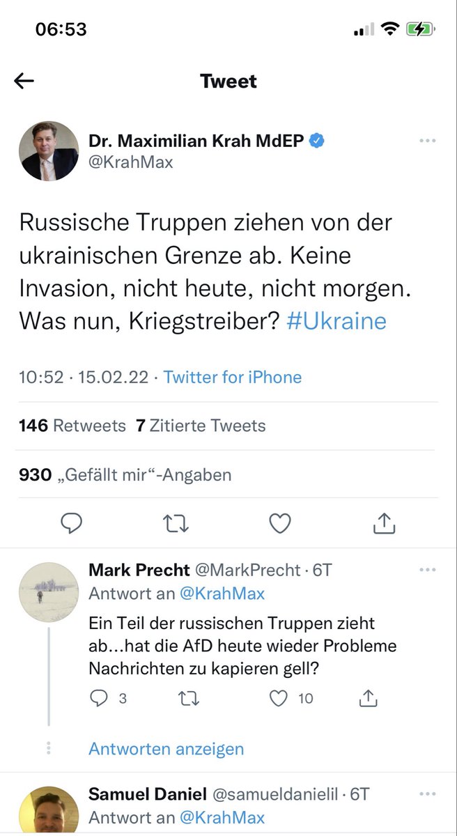 FrantzenMathias's tweet photo. @KrahMax Nur das die jeder klar denkende Mensch Sie nicht für voll nimmt. Was soll man Ihnen denn abnehmen außer Räuberpistolen? Schon bei den Kampfjets und Panzern sabberten Sie von Atomschlägen. Sie haben und hatten Null Ahnung in diesem Konflikt. https://t.co/dS88TWLsPi