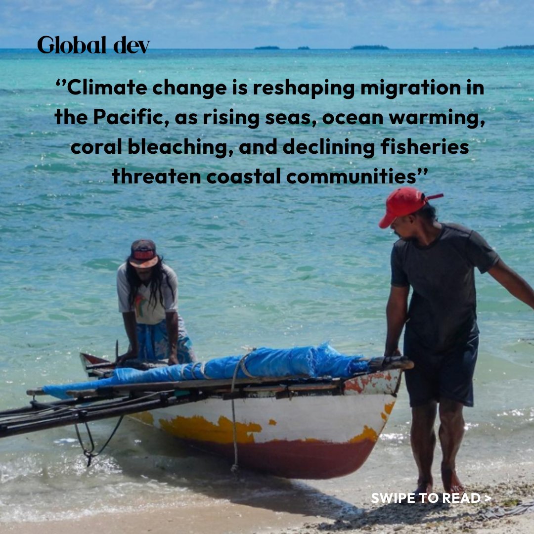 GlobaldevB's tweet photo. Climate #migration is about more than #rising seas. 🌊

In Kiribati and Tuvalu, changing #oceans are threatening #fisheries, livelihoods, and the future of coastal #communities, influencing decisions to move.
🔗 https://t.co/ouC9G98LGT https://t.co/3BVO6Pyzbn