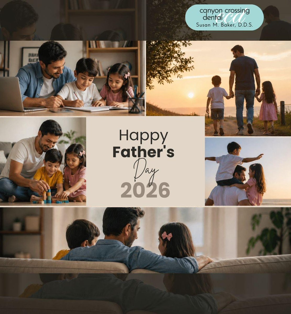 DrSusanBakerC's tweet photo. Happy Father's Day to all the supportive and hardworking dads. It's time to kick back and celebrate yourself on this special day.
.
.
.
#fathersday #dad #happyfathersday #CanyonCrossingDental #Ivins #UT https://t.co/mUFGnp0YtX