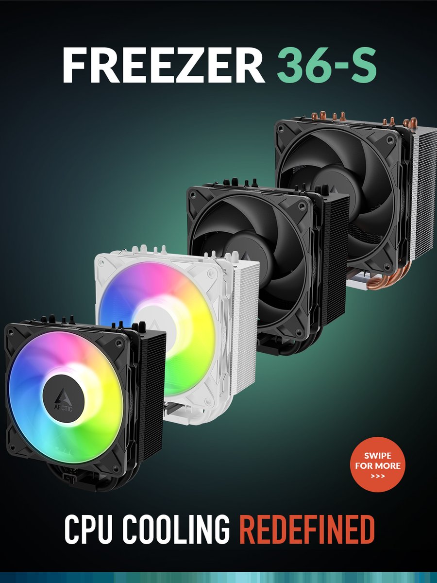 Freezer 36-S - CPU Cooling REDEFINED 🧊 Swipe to find out more