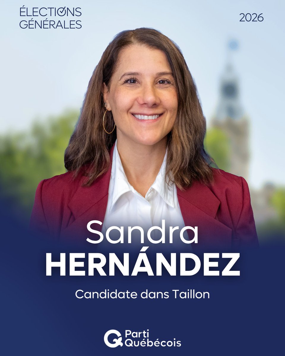 partiquebecois's tweet photo. Nous sommes très fiers d’annoncer ce matin la candidature de Sandra Hernández dans Taillon!

Sandra est gestionnaire à l’ONU depuis 16 ans. Alors que l’indépendance de notre nation est à nos portes, elle a fait le choix de revenir au Québec afin de travailler à la création de ce tout nouveau pays.

Notre candidate est née d’un père espagnol et d’une mère québécoise. Elle a passé son enfance dans la circonscription de Taillon, où ses parents ont milité pour l’indépendance du Québec dès le premier référendum. C’est pour participer à son tour à la cause et pour servir les intérêts des gens de Longueuil qu’elle se présente aujourd’hui dans la circonscription.

À la suite de ses études en relations internationales et en administration publique, Sandra s’est lancée dans une carrière au sein de l’ONU. Elle a participé à de nombreuses missions politiques en Asie, en Afrique, en Amérique du Sud et dans les Caraïbes. C’est cette expérience à l’international qui lui donne à présent toutes les raisons de croire que le Québec aurait tout à gagner en assumant pleinement son destin.

Bienvenue dans l’équipe, Sandra!