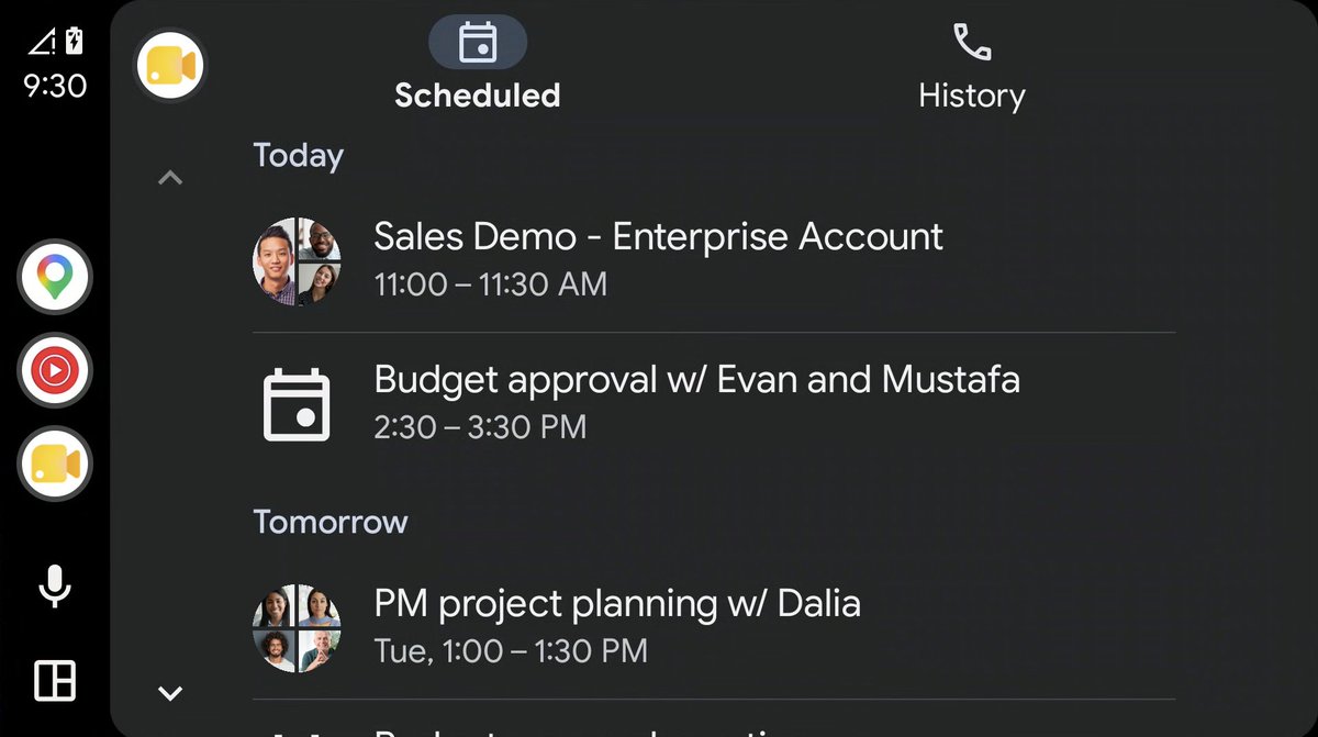 GeckoTechnology's tweet photo. 📹 Google Meet is now supported on 🚗 Android Auto! You’ll be able to take advantage of your time on the road to safely 📞 join #GoogleMeet calls and view your 🗓️ upcoming schedule from the car’s dashboar.
Rolling out now. Learn more: https://t.co/iXctxaDGNo https://t.co/NEdqtUFoB8