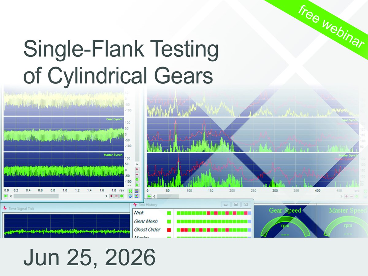 Gleasonposts's tweet photo. Join us at the upcoming Gear Trainer Webinar „Single Flank Testing of Cylindrical Gears". Register now for free:  https://t.co/bBJ0NN6Hi7 
 
#gleason #geartechnology #geartrainer #singleflanktesting #ta #te #metrology #gearinspection #cylindricalgears https://t.co/YTDukGUOkp
