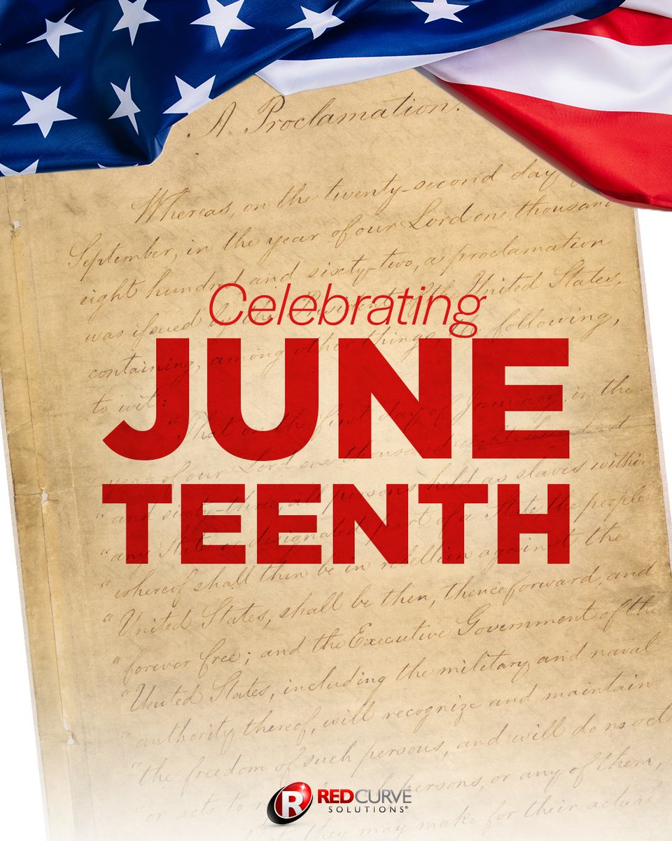 IChooseRedCurve's tweet photo. Today, we observe Juneteenth and reflect on a significant chapter in our nation's history.

We honor the enduring values of freedom and the unity that continues to shape the American story! https://t.co/ghfGamjbFT