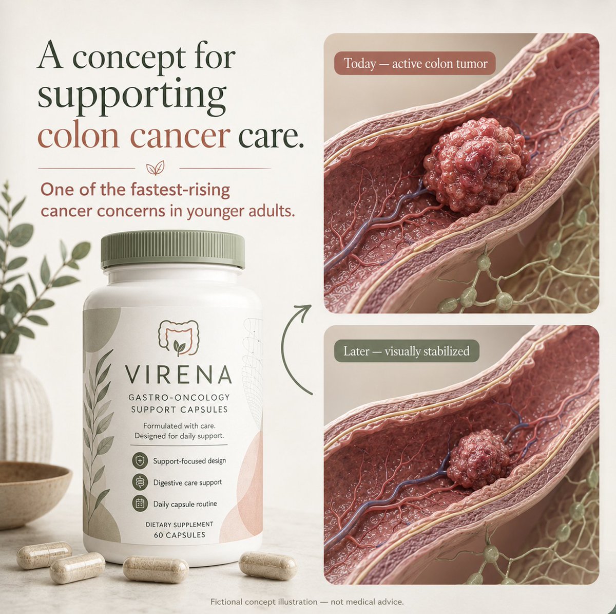 ZedNilm1's tweet photo. $4.7m serious-health ads don’t win because the bottle looks clean

they win because the viewer understands the problem before they read the label

this concept works because it doesn’t lead with “daily support”

not capsules
not ingredients
not vague wellness copy
not a pretty product shot

it leads with the inside visual

today creates fear
later creates belief
the arrow makes the change easy to follow
the bottle becomes the support system

most health brands sell the supplement first

better creatives sell the problem first

that’s why visual-mechanism ads hit harder than clean clinical layouts

rt + comment "inside" and i’ll send you the serious-health ad breakdown
(follow for dm)