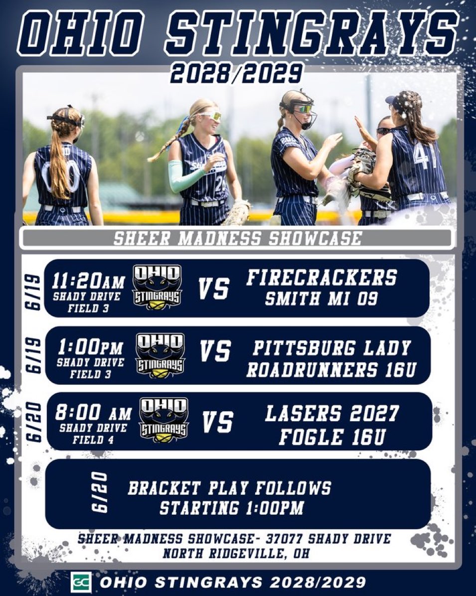 MayaKolts_2028's tweet photo. Can’t wait to play again this weekend.  Come check us out in North Ridgeville, OH at Sheer Madness Showcase.  Weather is looking good, come check us out!  Go Stingrays!

@HurstSoftball @UIndySoftball @coachferrell15 @SHUgriffinsSB @Coach_TessSU @OHRays16u_K https://t.co/m8yiAvk337