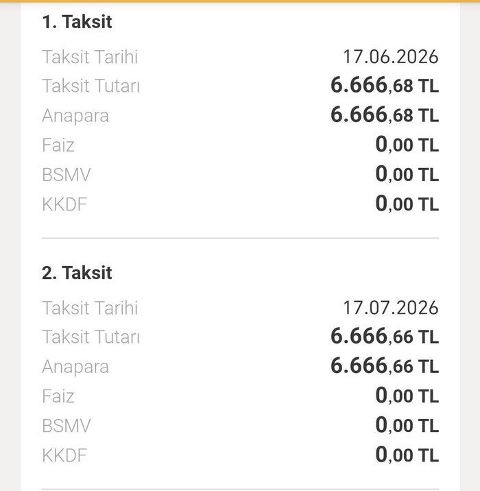 krediadam's tweet photo. MEVCUT MÜŞTERİYE %0 FAİZ KAMPANYASI

Limitinize göre 25bin, 20bin, 15bin ve 10bin TL olarak deneme yapabilirsiniz.

Vakıfbank'tan  25.000 TL'ye kadar %0 Faizli 3 Ay vadeli kredi kartına taksitli Nakit avans

Kredi Tutarı : 20.000 TL 

Faiz Oranı : %0

Kredi Vadesi : 3 AY

Aylık Taksit : 6.666 TL

Toplam Geri Ödeme : 20.000 TL

Beğenmeyi unutmayalım dostlar 

Başvurdunuz  mu ?
Kişiye özel olup umarım sizdede vardır
(Reklam ve işbirliği degildir)