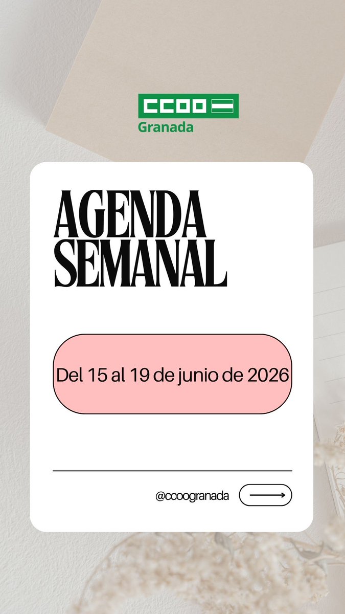 ccoogranada's tweet photo. Esta semana en CCOO Granada... https://t.co/XsFOruk2dQ