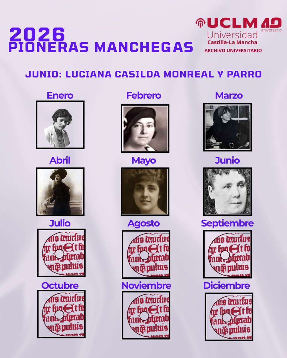 ArchivoUCLM's tweet photo. Conoce la nueva pionera de nuestra exposición virtual, Luciana Casilda Monreal y Parro, que destacó en la educación de finales del siglo XIX y escribió múltiples libros sobre pedagogía. 📷
Descubre su trayectoria https://t.co/GgOUKMcKvx
#PionerasUCLM  #PionerasManchegas #uclm https://t.co/lpLSicOiZW