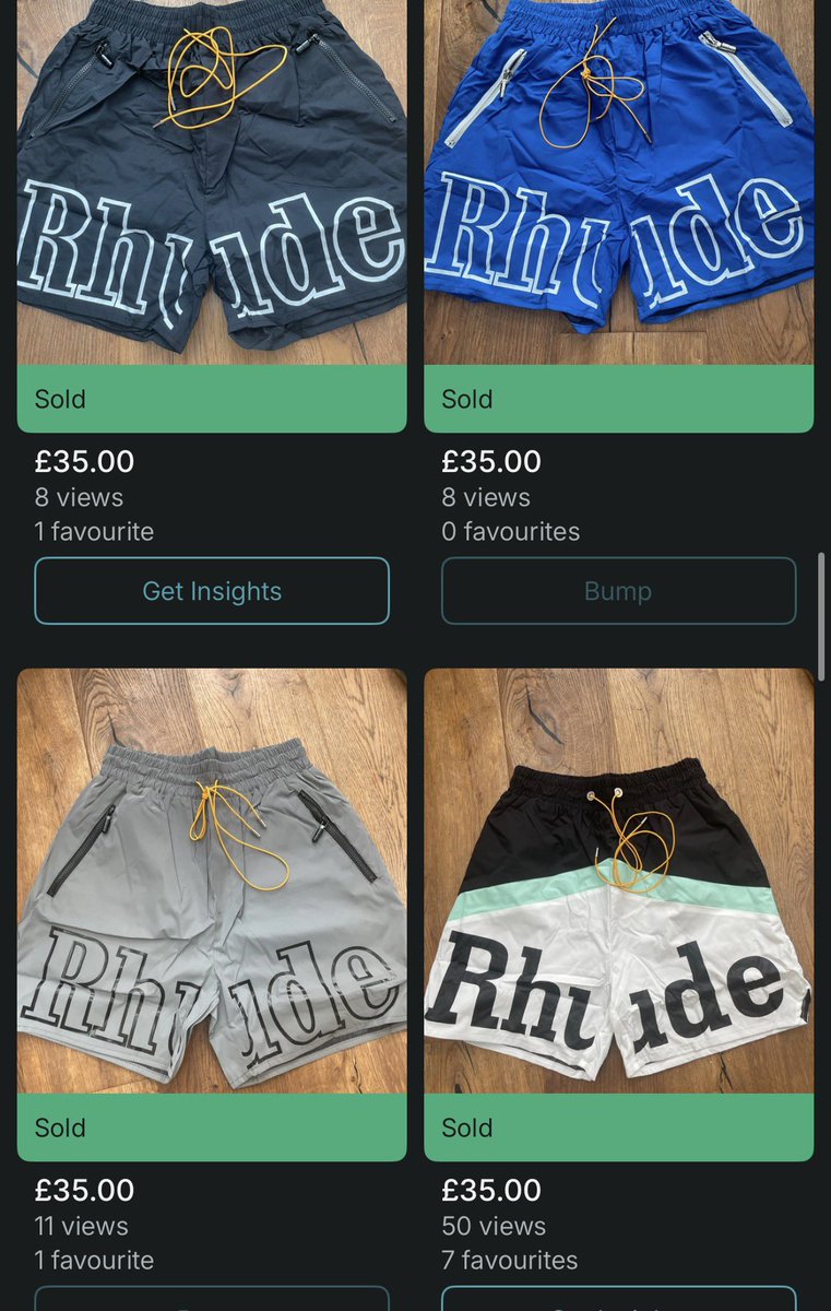 CheezySells's tweet photo. I teach you how to flip shorts like these for 5x the price all from just a couple of clicks on your phone  🫣📲

Cost: £5.50
Sale: £30

Profit £24.50
10x shorts = £240 PROFIT 💰 https://t.co/BsGa6xEIDS