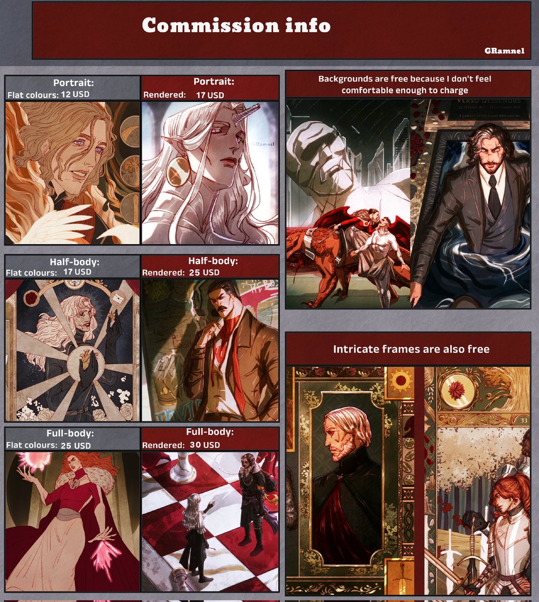gramnel_'s tweet photo. Aand commissions are open. 5 slots available + 3 slots for sketch commissions 

Read all the info carefully and DM to take a slot (specify which one: a regular art or sketch) 

If you have any questions, leave in the comments or DM

Prices were changed from previous ones! https://t.co/GfUPliNGeB