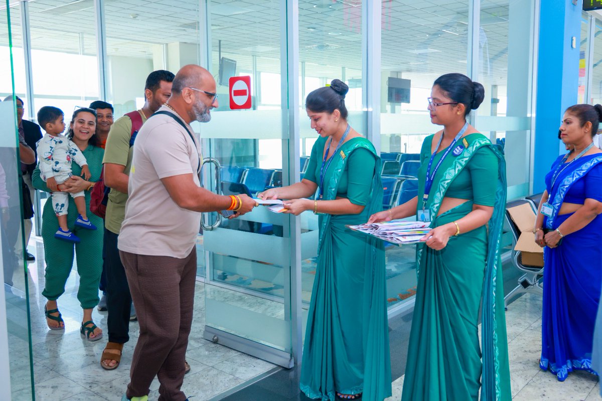 BIA_SriLanka's tweet photo. FitsAir has expanded its route network with 03 weekly flights from BIA to Ahmedabad, India.

This new service was launched in partnership with @codsrilanka, @CinnamonHotels, &amp; @walkerstoursltd, further strengthening travel connectivity between SL  &amp; India.

@FitsAir https://t.co/AAUvmWcswM
