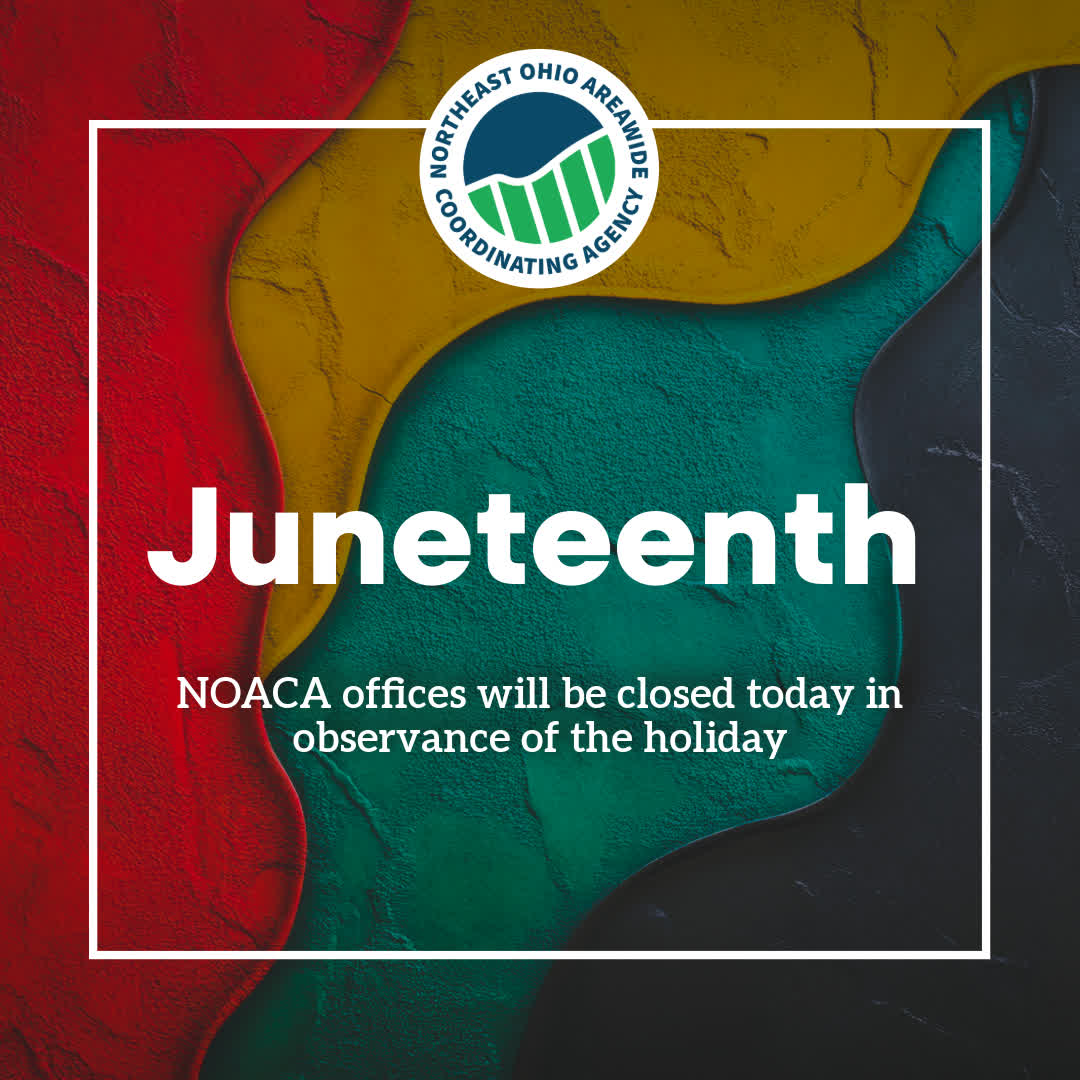 NOACA_MPO's tweet photo. In in observance of Juneteenth, NOACA offices will be closed today. https://t.co/4d0LrWd501