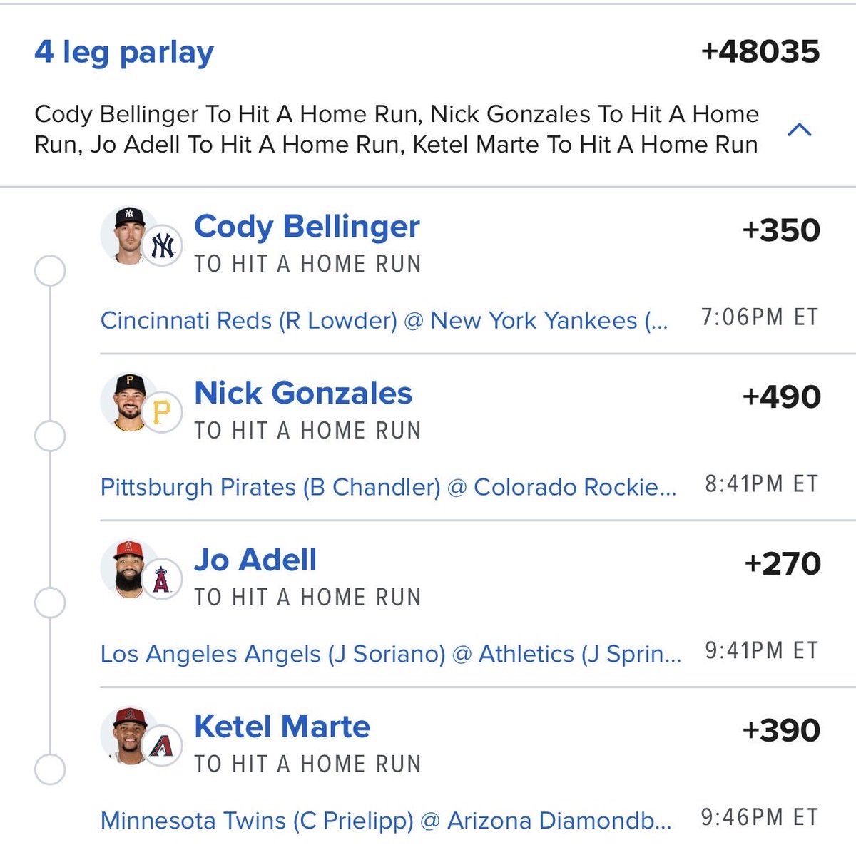 WizPicks__'s tweet photo. Three legs after 8:40 ET. Pulling an all-nighter for +48035. ☕️🌙
LET THE HEATER CONTINUE‼️ happy Friday🍀
#MLB #MLBPicks #GamblingX #HomeRun #PropBets #LateNightSlate https://t.co/MmpaW15U8K