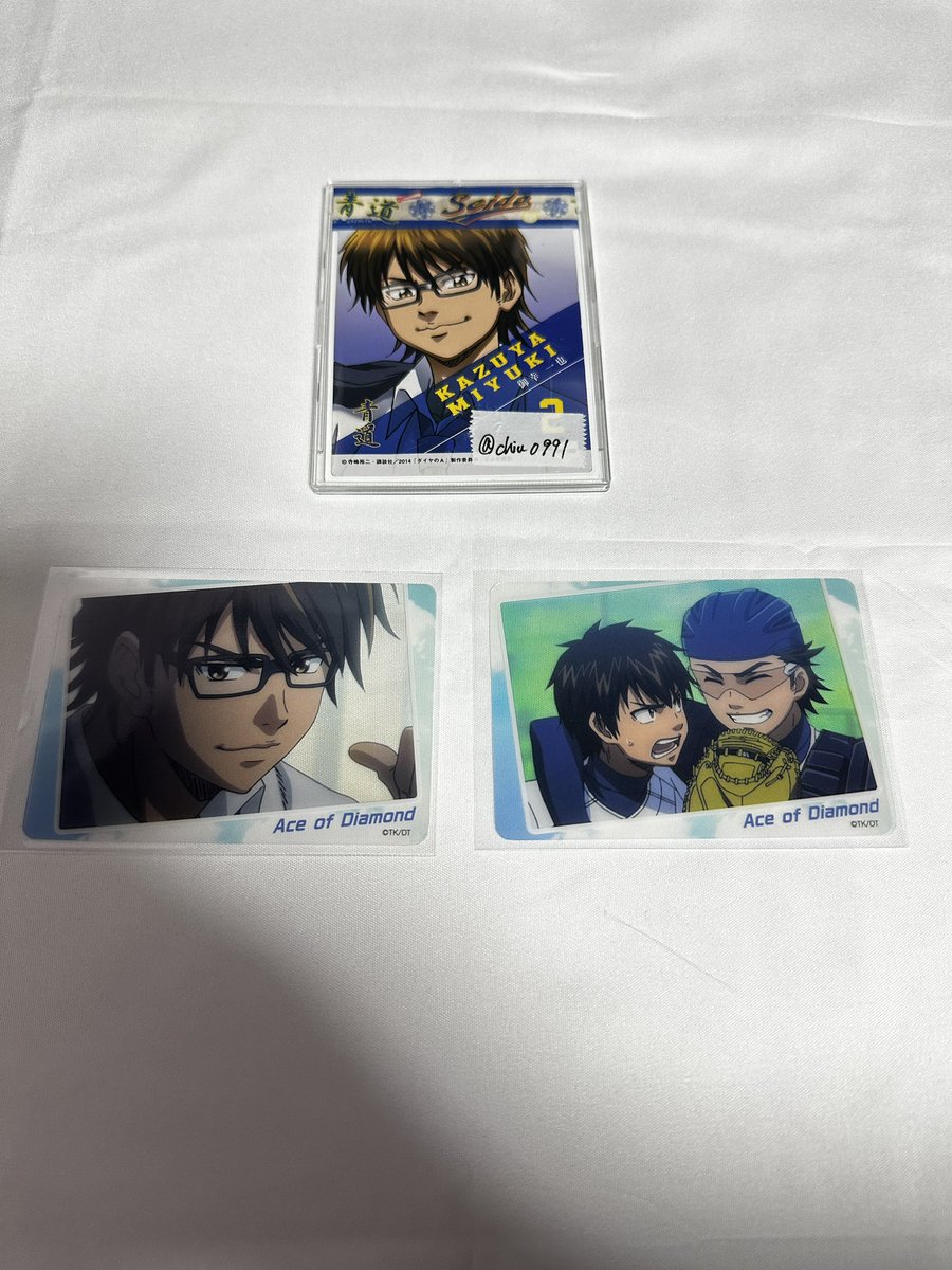 chiu0991's tweet photo. 交換　譲渡　ダイヤのA ミニクリアカードコレクション　

譲→画像1
求→画像2又は異種の御幸or 定価＋送料

・沢村と亮介は交換のみ
・譲渡は降谷か伊佐敷を含めていただける方優先

郵送対応
お気軽にお声掛けください。 https://t.co/faStS6WVgl