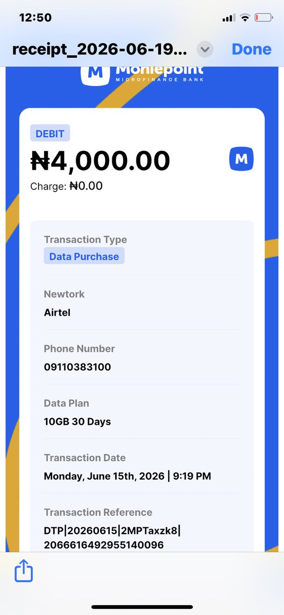 Ripoed's tweet photo. @AirtelNigeria main while this is the proof of payment and the data on the phone. Please act. https://t.co/lo0sg3eFcN