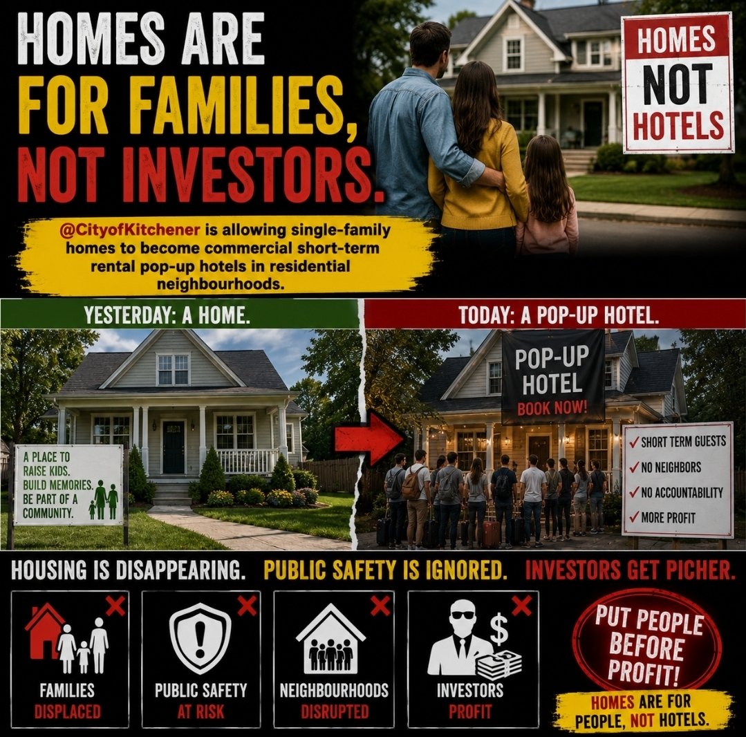 5dme81's tweet photo. HOMES ARE FOR FAMILIES NOT INVESTORS❗️😤🏠Toronto &amp; Ottawa protect local neighborhoods from investors. Why won't Kitchener do the same? STEP UP LEADERSHIP @jasondWard3 @Ward4Michaud @berryonline @DaveSchniderKW. Stop investors erode housing volume! PRINCIPLE RESIDENCE RULE NOW🏡 https://t.co/k0cTo4U5Wq