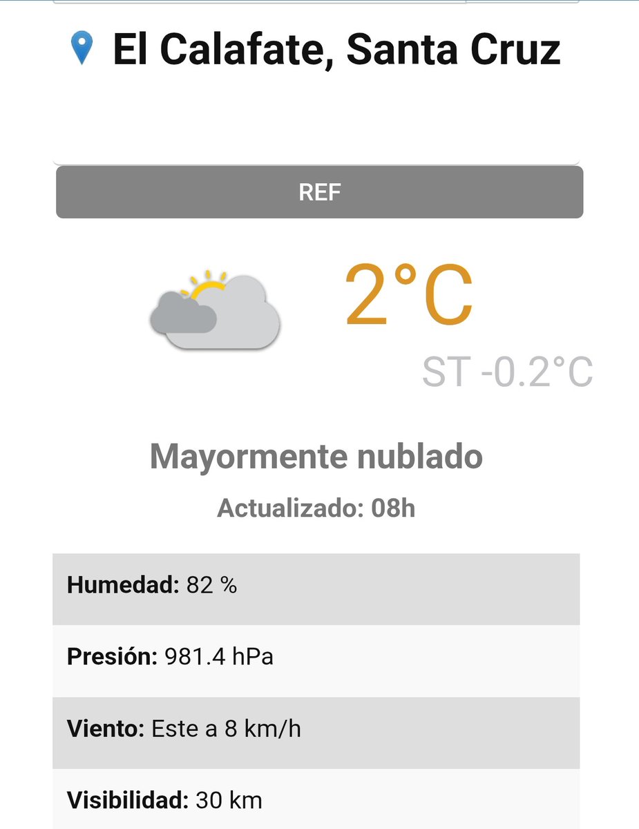 PelTemp's tweet photo. Muy buenos dias, los datos del clima en la bella ciudad de #elcalafatetierradeglaciares

#clima
#otoño2026🍁🍁🍁
#patagoniaargentina🇦🇷 https://t.co/4AxEq1BLGU