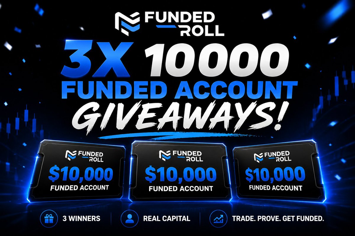 FrFundedempire's tweet photo. 📢 Funded Roll X Fr Funded Empire Giveaway 🏆

Win 3 × $10000 𝗖𝗵𝗮𝗹𝗹𝗲𝗻𝗴𝗲𝘀 💸

To Enter: ⬇️

1️⃣ Follow: @FrFundedempire &amp; @FundedRoll
2️⃣ Like + Retweet + Tag 3 Friend
3️⃣ join discord :- https://t.co/Yci0kM8LsE

1x Winners select by x and 2x spin wheel in discord server. https://t.co/PQonjAlq5S