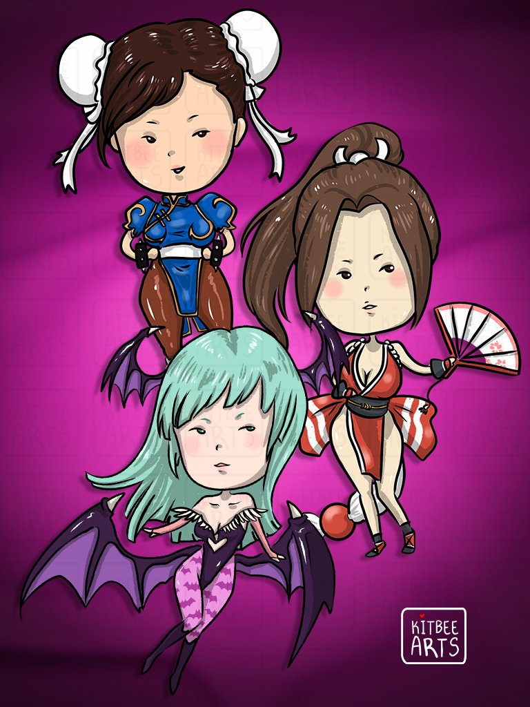 siztbee's tweet photo. CAPCOM VS SNK BADDIES 🎀😈🥋💅
Morrigan Aensland
Mai Shiranui
Chun Li
#capcomfanart #snkfanart #morriganfanart #maishiranuifanart #chunlifanart https://t.co/DdXdARIJvQ