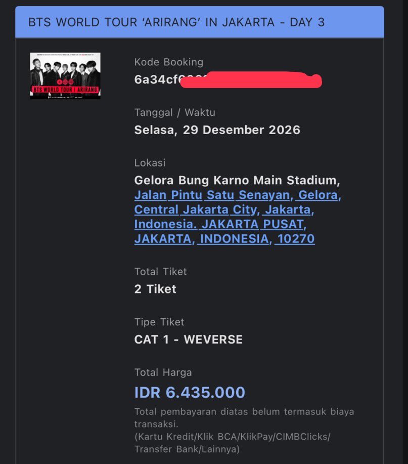 steinsanes's tweet photo. #wts tix bts CAT 1 day 3. Kindly if interested, please dm me at insta (georgehaziels) or text me on whatsapp (082298705228). I won’t reply any dms here 🫰🏻 #zonauang 

Note: No scam, Menggunakan surat kuasa. Bisa cod, loc sekitar BSD/Gading Serpong. https://t.co/GFBDMgzQrn