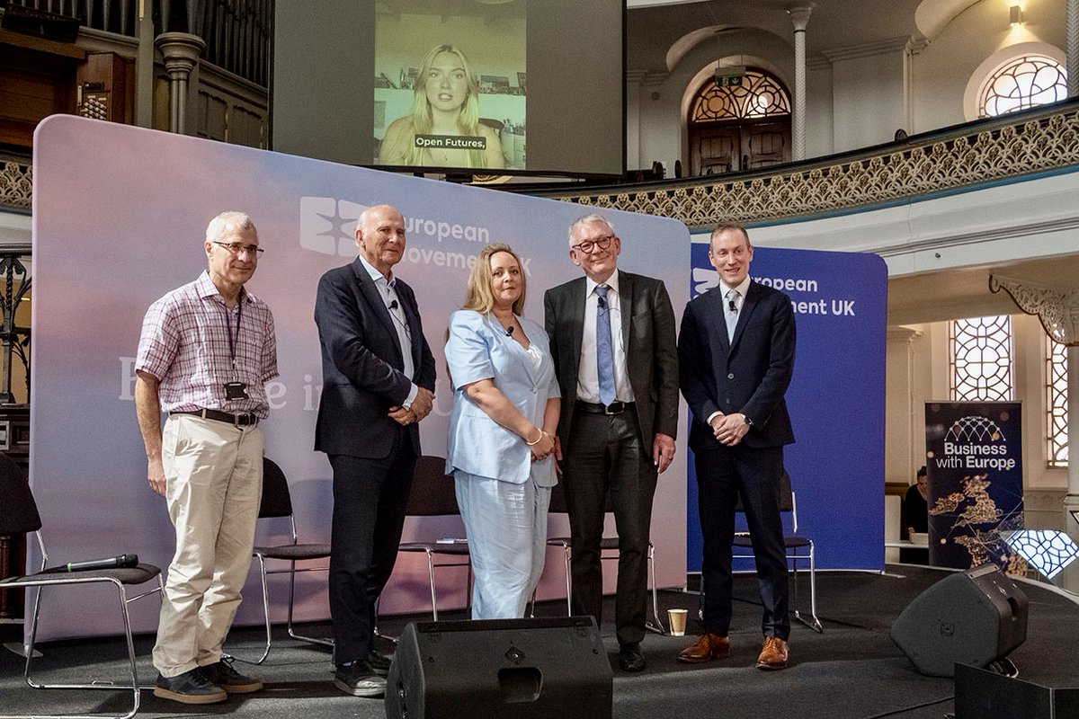 vincecable's tweet photo. As the tenth anniversary of the Brexit referendum approaches, I joined @euromove’s panel with @davidwmarsh, @Naomi4Britain, Owen Bennett and @jdportes.

The UK needs a closer relationship with Europe, built openly and with a clear public mandate. https://t.co/SriXJjg4Xy