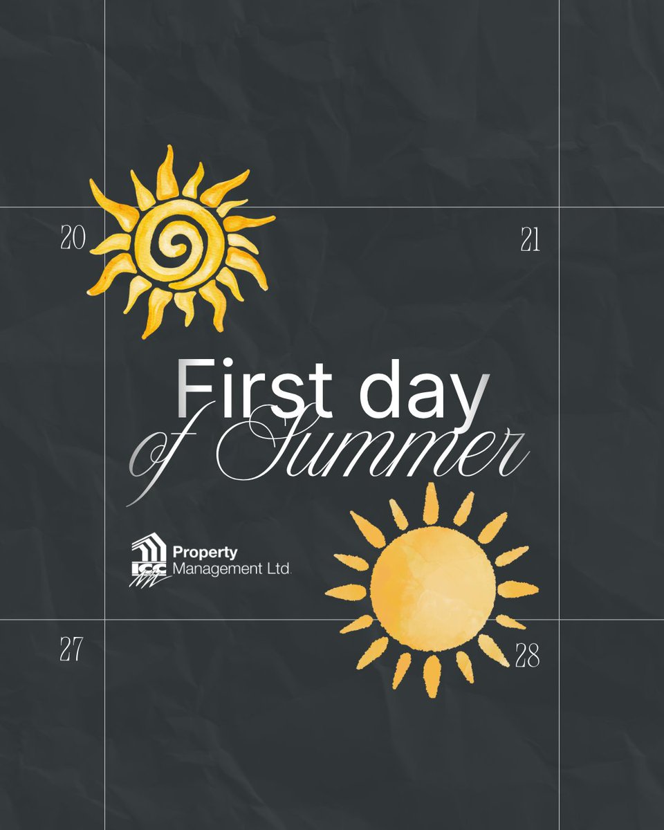 ICCPropertyMgnt's tweet photo. Summer is officially here!

As the days get longer and warmer, we hope you find time to relax and enjoy the season with your neighbours and loved ones. Here's to sunny days ahead in our communities. https://t.co/oIkSgAA7as