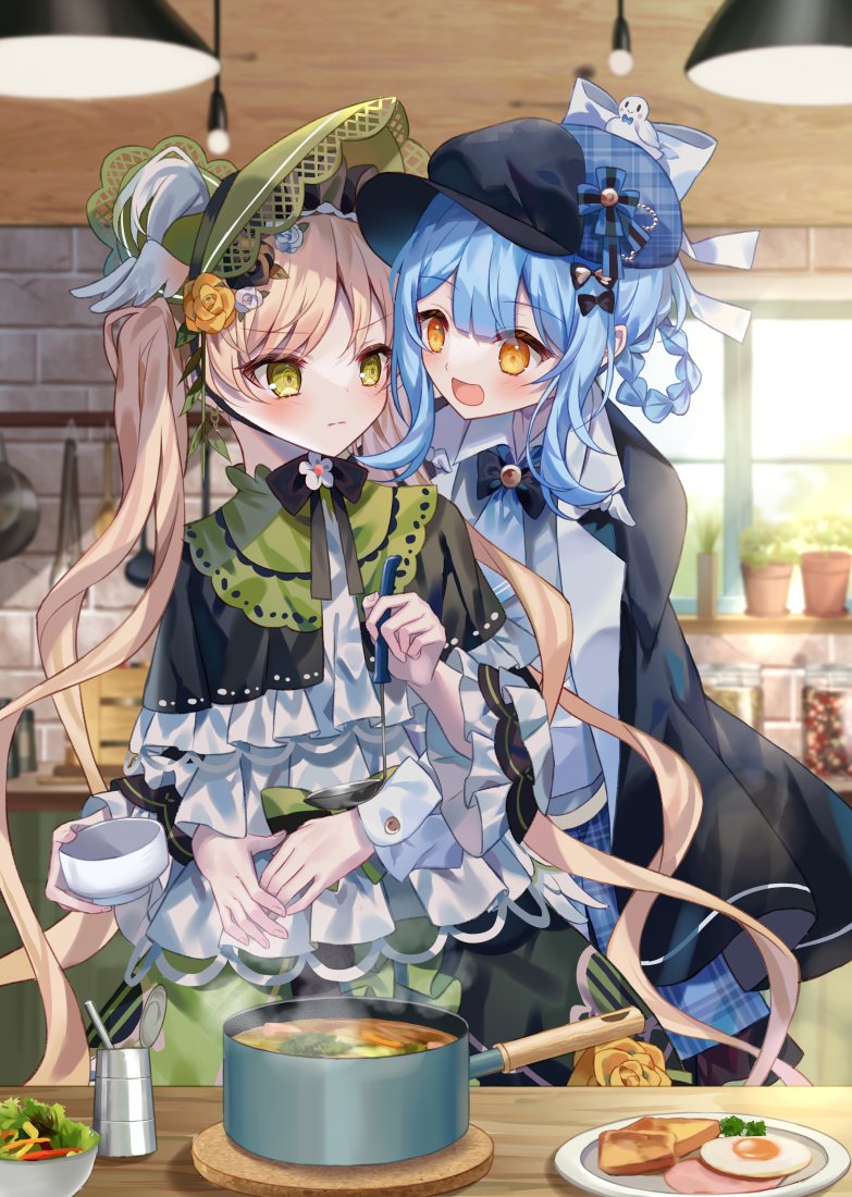 tsuiki_38's tweet photo. 同棲するシェリハン🥰🥰

｢今日の朝ごはん何ですかー？｣
｢あまりくっつかないで下さいまし｣

#まのさば
#まのさば二次創作 https://t.co/UWPJ7g6fuH