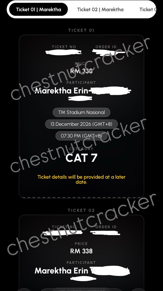 chestnutcracker's tweet photo. WTS BTS ARIRANG IN KUALA LUMPUR

3 Tix (weverse presale)
Cat 7 Section 322
Day 2
1,7jt/tix sesuai harga beli dan taxnya

Dijual karena sudah secure tiket di Jakarta.

DM if interested ya! Bisa COD daerah Jakpus &amp; Jaksel, mau ketemu depan polsek juga boleh https://t.co/k8vEapF8fm