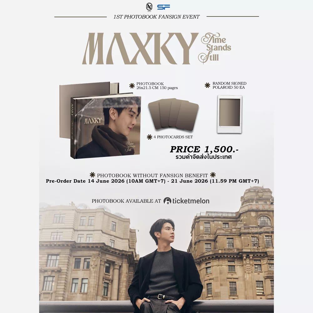 thaidorami's tweet photo. MAXKY / TIME STANDS STILL フォトブック、明日でプレオーダーのご依頼の受付を一旦終了とさせていただきます。まだご検討中でしたら、終了のお時間にお気をつけ下さいませ。
https://t.co/w1SrEqv6w7
#maxky_rp https://t.co/QV0ASlcNRH