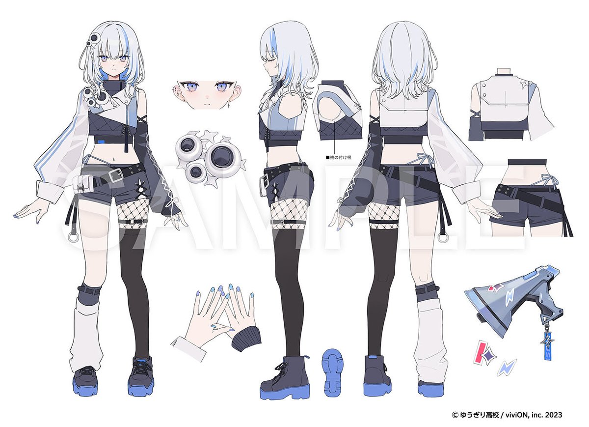 aikolik's tweet photo. この度、ゆうぎり高校所属VTuber『篠崎シャノン』さんのキャラクターデザイン・立ち絵制作を担当させていただきました！📢🩵
よろしくお願いいたします！

#篠崎シャノン https://t.co/tPUziP6gvF