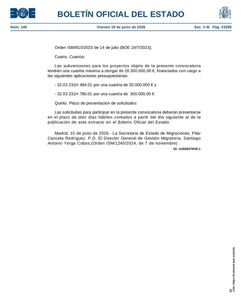 CanarioToday's tweet photo. 🕵🏻‍♂️ Otros 20,3 millones de euros para subvenciones relacionadas con inmigración... https://t.co/sfHOJ8xabO