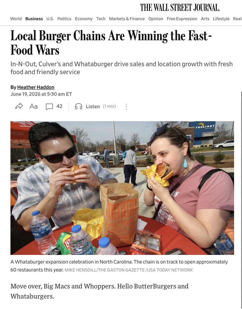 RonDeSantis's tweet photo. Not surprising.  Culver’s has exploded in Florida over the past ten years.  

Still trying to get an In-N-Out in America’s favorite sunny peninsula. https://t.co/niQ7kR3CNM
