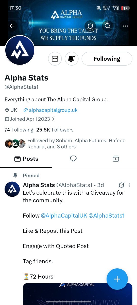 Latefourtys's tweet photo. @hubatrades @AlphaCapitalUK @AlphaStats1 Been following @AlphaCapitalUK
 for a years  love the transparency and consistent payouts. This would be huge for scaling my trading next level
All steps done liked reposted 
@sushantusu @shankarmane271 @soham30532 get in guys https://t.co/eaw3j1VPBF