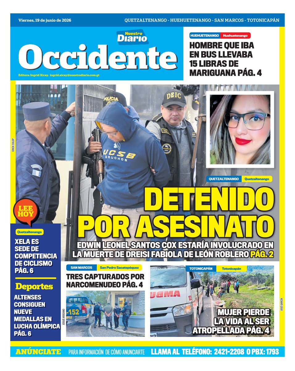 NuestroDiario's tweet photo. En Occidente #NuestroDiario, ¡noticias como son! https://t.co/4W7xhEnDGd