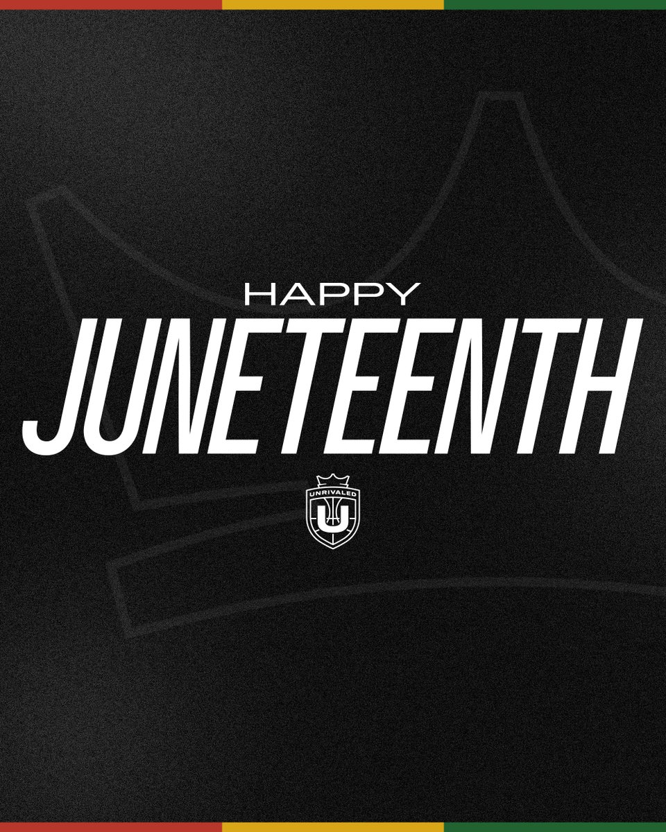 Unrivaledwbb's tweet photo. Celebrating Juneteenth today, honoring and uplifting our Black communities always. Happy Juneteenth from Unrivaled ❤️ https://t.co/dRpKQoKSZx