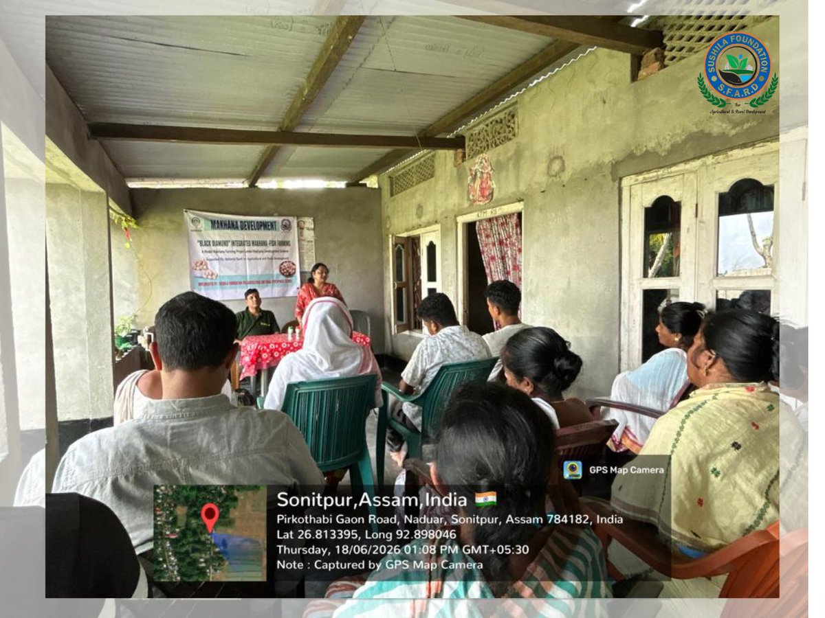 SfardFdn's tweet photo. Under the Assam Makhana Value Chain Project, NABARD Assam and SFARD organized a training programme on Makhana and Chestnut cultivation and harvesting for 30 members of Lisang MPACS at Tou Bhanga village, Sonitpur.

#RuralDevelopment https://t.co/9vGXF7x1Em