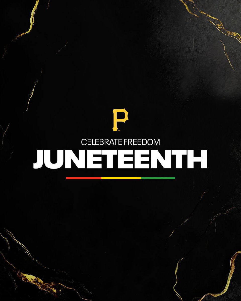 Pirates's tweet photo. Today, we celebrate freedom.

#Juneteenth https://t.co/TRUVdy1Rza