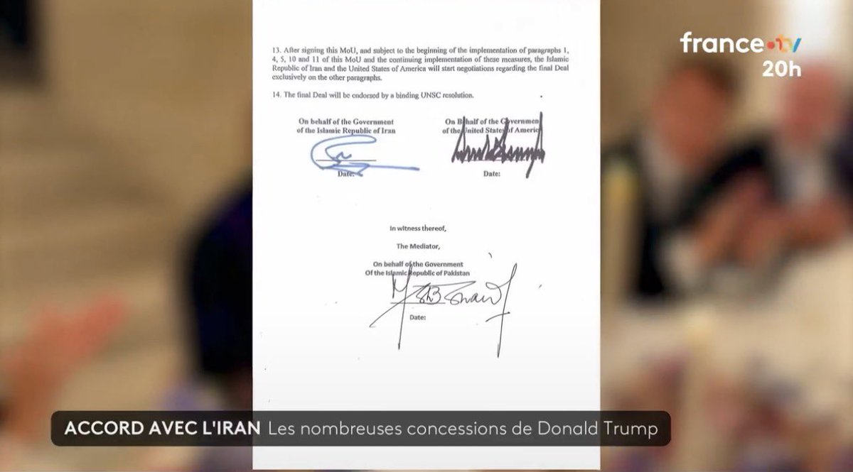 dlaye1's tweet photo. 🇺🇲🇮🇷Donald Trump a signé hier soir l’accord États-Unis/Iran depuis Versailles, où il était invité par Emmanuel Macron. Que prévoit concrètement cet accord ? Le président américain a accepté de nombreuses concessions. https://t.co/Zj8lfJ7Ihc