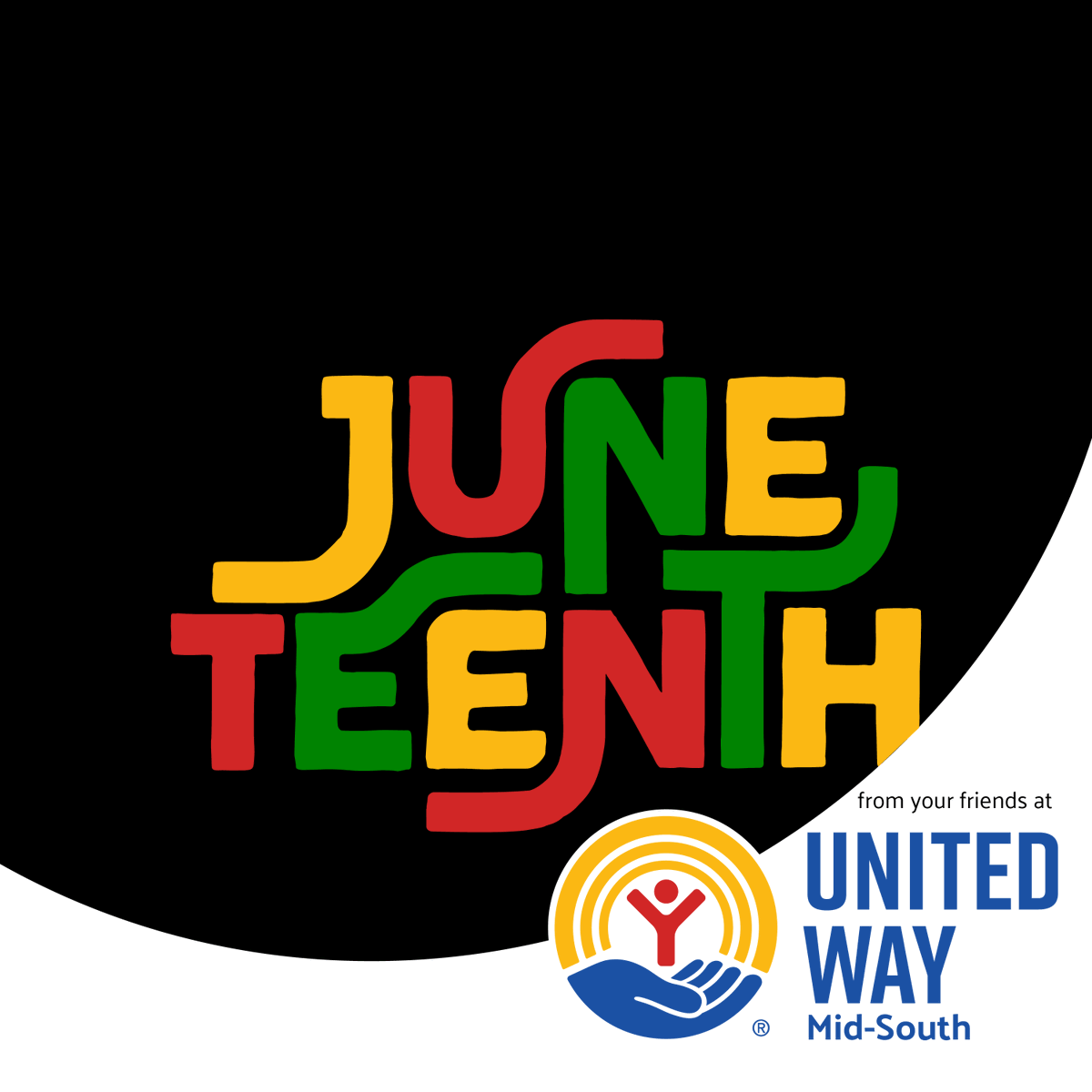 uwmidsouth's tweet photo. Happy Juneteenth! Today we celebrate freedom, resilience, and the continued pursuit of equality. Let’s honor the past, celebrate the present, and keep building a brighter future together. ❤️🖤💚 https://t.co/k7boGQzRKB