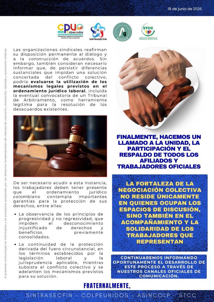 ASINCOLP_'s tweet photo. Avance Negociación Colectiva 2026 @dussanja @Colpensiones https://t.co/K6pSIYRFYv