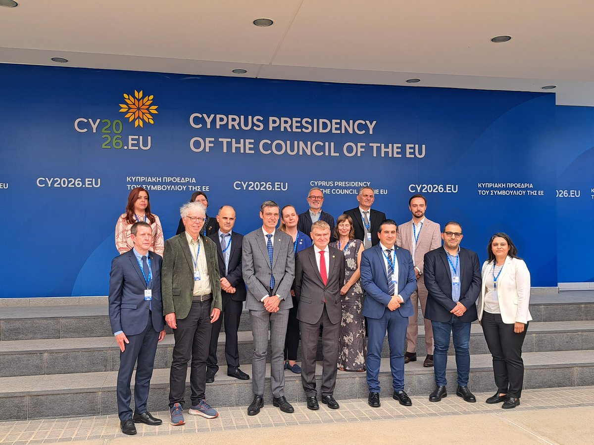 INSST_MITES_GOB's tweet photo. 🗓️ Estos días, el #INSST ha participado en los actos de la Presidencia chipriota de la UE, que han concluido con una conferencia tripartita sobre 𝗩𝗶𝘀𝗶𝗼́𝗻 𝗖𝗲𝗿𝗼 en Nicosia, con delegaciones de los Estados miembros.

¡Enhorabuena, Chipre!
#CY2026 https://t.co/LzyE7crhfC