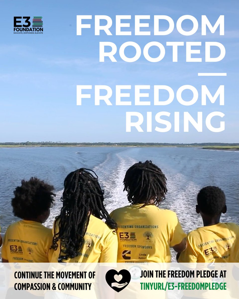 AttorneyMapp's tweet photo. Join me in the Juneteenth Freedom Pledge in support of Freedom School at Jenkins Youth &amp; Family Village.

Make your pledge today: tinyurl/E3-FreedomPledge

#Juneteenth #FreedomSchool #E3Foundation #FreedomRootedFreedomRising #CollectiveImpact #InvestInOurYouth #CommunityLegacy https://t.co/9cgbNksa6Z