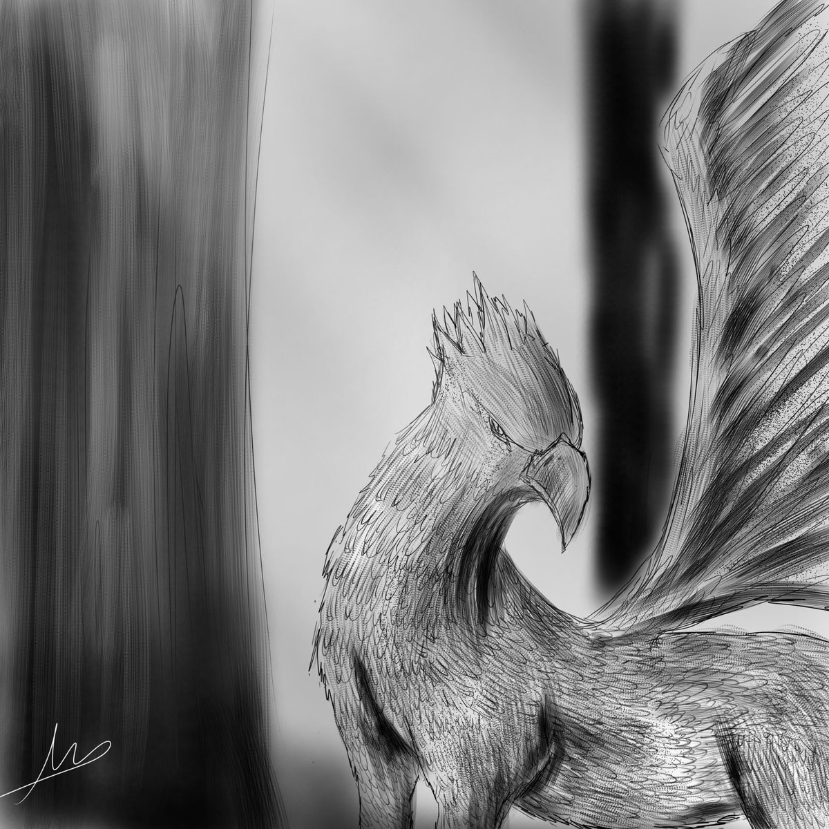DearMerlinus's tweet photo. Desenho aleatório que fiz do Bicuço de Harry Potter https://t.co/A62NOCSdsN