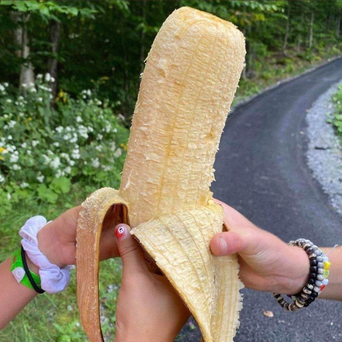 AMAZlNGNATURE's tweet photo. The hua moa banana, a hawaian variety

Unlike most bananas, the Hua Moa can grow up to 10 inches long and 4 inches wide, with thick, creamy flesh that develops a distinctive orange-pink color when ripe https://t.co/48HlgxOCQq
