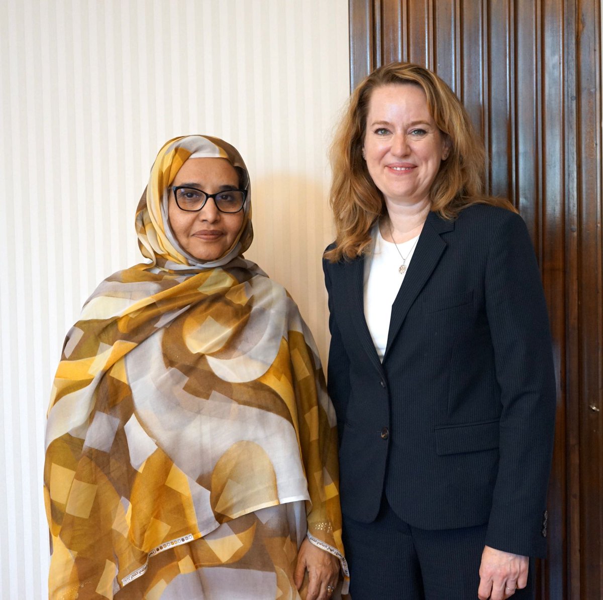 IOMchief's tweet photo. Recurring droughts and floods are disrupting livelihoods  for communities across the region.

I met with Minister Messouda Baham Mohamed Laghdaf of Mauritania to discuss practical ways we can support people—better planning, stronger data, and funding that helps communities adapt. https://t.co/ODjSQl4SkD