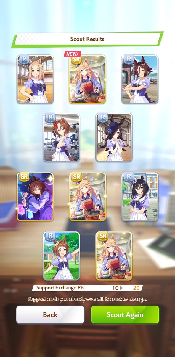 Ejaykun2209's tweet photo. Hi everyone! How are you all? 🥰

@atsugirisakitan, I got the Gold City support card on the 2nd 10-pull Scout Gacha. 
Gold City is so beautiful, cute and she works very hard on running, modeling and cooking omelettes. 😋🍳

Love you, Saki-chan and Gold City!
🥰💙✨️🍳🌸 https://t.co/sHwwNCV3FX